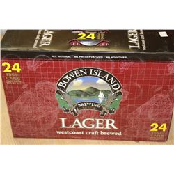 CASE OF 24 CANS OF BOWEN ISLAND LAGER
