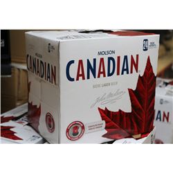 CASE OF 24 CANS OF MOLSON CANADIAN BEER