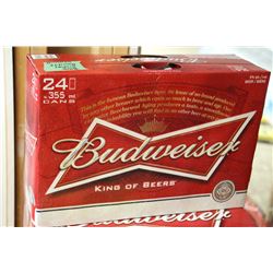 CASE OF 24 CANS OF BUDWEISER BEER