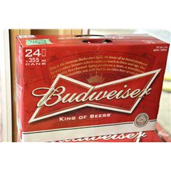 CASE OF 24 CANS OF BUDWEISER BEER