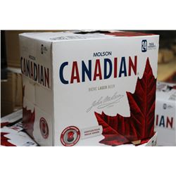 CASE OF 24 CANS OF MOLSON CANADIAN BEER