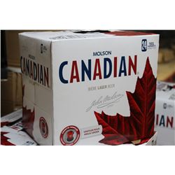 CASE OF 24 CANS OF MOLSON CANADIAN BEER