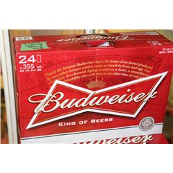 CASE OF 24 CANS OF BUDWEISER BEER