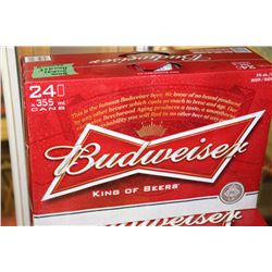 CASE OF 24 CANS OF BUDWEISER BEER