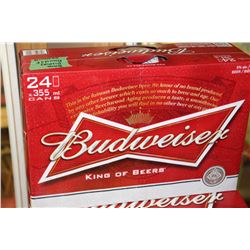 CASE OF 24 CANS OF BUDWEISER BEER