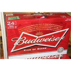 CASE OF 24 CANS OF BUDWEISER BEER