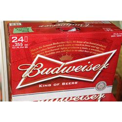 CASE OF 24 CANS OF BUDWEISER BEER