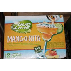 CASE OF 12 CANS OF BUD LIME MANG-O-RITA