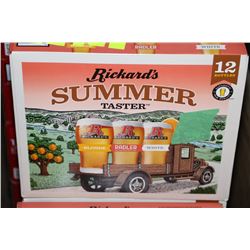CASE OF 12 BOTTLES OF RICKARDS SUMMER TASTER