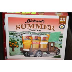 CASE OF 12 BOTTLES OF RICKARDS SUMMER TASTER
