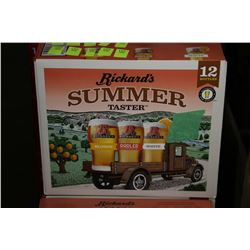 CASE OF 12 BOTTLES OF RICKARDS SUMMER TASTER