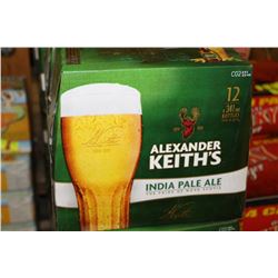 2 CASES OF ALEXANDER KEITH'S INDIA PALE ALE