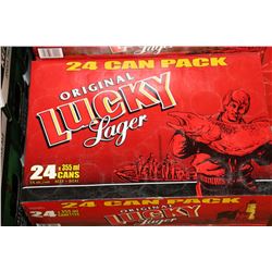 24 CANS OF ORIGINAL LUCKY LAGER BEER