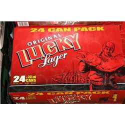 24 CANS OF ORIGINAL LUCKY LAGER BEER