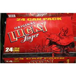 24 CANS OF ORIGINAL LUCKY LAGER BEER