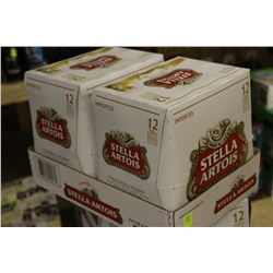 FLAT OF 24 BOTTLES OF STELLA ARTOIS IMPORTED BEER