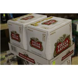 FLAT OF 24 BOTTLES OF STELLA ARTOIS IMPORTED BEER