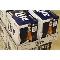 FLAT OF 24 BOTTLES OF MILLER LITE BEER
