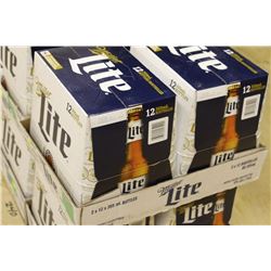 FLAT OF 24 BOTTLES OF MILLER LITE BEER
