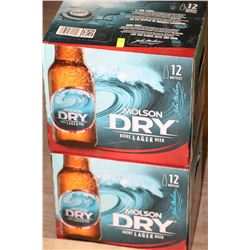 2 CASES OF MOLSON DRY LAGER