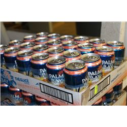 FLAT OF 24 CANS OF PALM BAY PINEAPPLE PEACH WAVE
