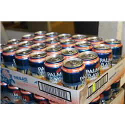 FLAT OF 24 CANS OF PALM BAY PINEAPPLE PEACH WAVE