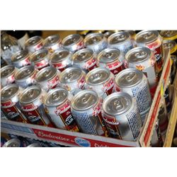 FLAT OF 24 CANS OF BUDWEISER & CLAMATO