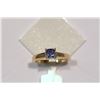 Image 1 : STERLING SILVER GOLD PLATED TANZANITE RING