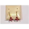 Image 1 : 14KT YELLOW GOLD RUBY (0.53CT) EARRINGS