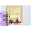 Image 2 : 14KT YELLOW GOLD RUBY (0.53CT) EARRINGS