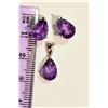 Image 2 : STERLING SILVER AMETHYST EARRINGS & PENDANT SET