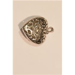 STERLING SILVER 'HEART' DIAMOND (0.25CT) PENDANT