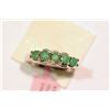 Image 1 : STERLING SILVER EMERALD (0.5CT) RING