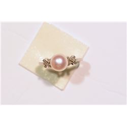 STERLING SILVER SOUTH SEA PEARL RING W/