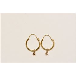 14KT YELLOW GOLD DIAMOND (0.19CT) EARRINGS