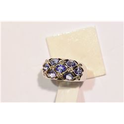 STERLING SILVER TANZANITE RING