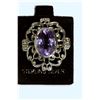 Image 1 : STERLING SILVER AMETHYST BROOCH