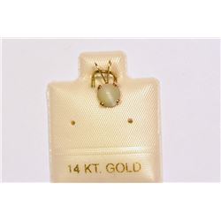 14KT YELLOW GOLD CATS EYE PENDANT