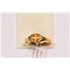Image 1 : 10KT YELLOW GOLD CITRINE & DIAMOND RING