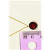 Image 2 : 10KT GOLD GARNET PENDANT NECKLACE