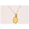 Image 1 : 14KT YELLOW GOLD OPAL PENDANT NECKLACE