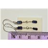 Image 2 : 14KT WHITE GOLD SAPPHIRE (1CT) EARRINGS