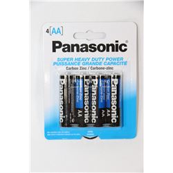 4 PACKS OF PANASONIC AA BATTERIES