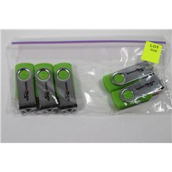 BAG OF 5 119MB USB FLASH DRIVES
