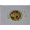 Image 1 : 2011 GOLD PLATED BUFFALO HEAD COIN