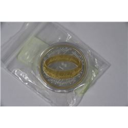 NEW ZEALAND ONE DOLLAR GOLD PLATED LORD OF THE