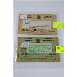 CANADA WWII FOOD RATION BOOKS X2