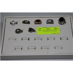 TRAY OF STERLING SILVER RINGS