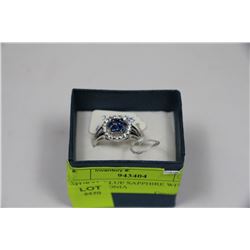 NATURAL BLUE SAPPHIRE WITH CUBIC ZIRCONIA
