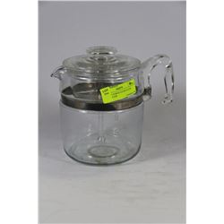 VINTAGE PUREX CLEAR GLASS PERCOLATOR